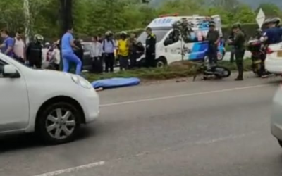 Fatal accidente de tránsito en Floridablanca deja un motociclista muerto