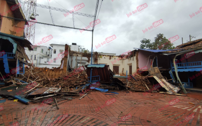 Colapsa ícono histórico de Bucaramanga! Teatro Peralta, cae en ruinas.