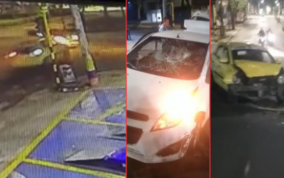 Impactante video muestra el momento exacto de un fuerte choque en la carrera 21 en Bucaramanga