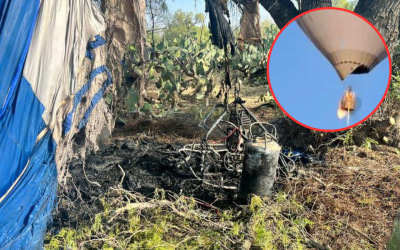 Incendio en globo aerostático deja dos muertos y una menor herida en Teotihuacán