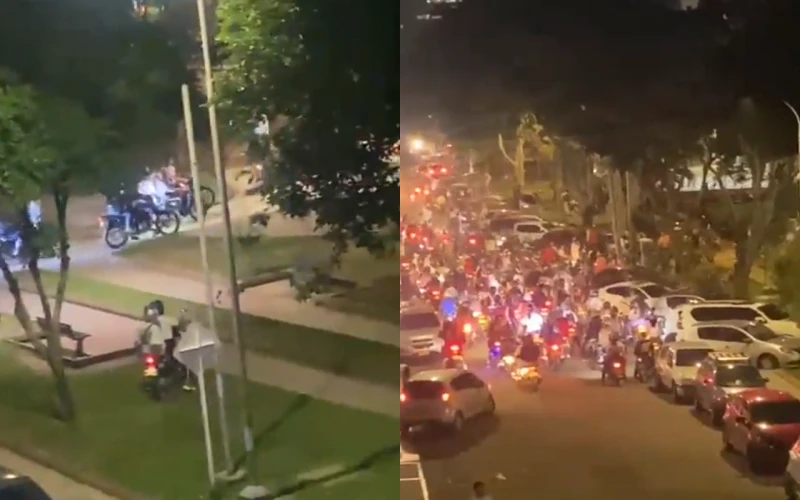 ¿La liendra desafió a la autoridad en Bucaramanga? Polémica rodada de motos genera indignación en la ciudad.