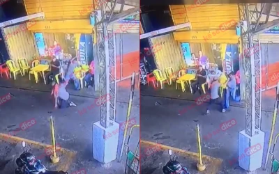 En Video ll Momento exacto en que es asesinado Reynaldo en la plaza La Rosita de Bucaramanga