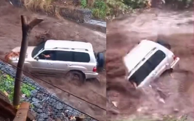 En Video:  Hombre fallece al ser arrastrado por la corriente de un arroyo en Nicaragua