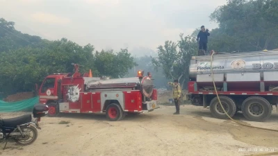 Doble incendio forestal en Piedecuesta: Las veredas San Francisco y San Miguel en estado de emergencia