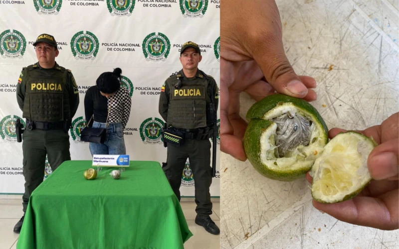 En video: Droga oculta en limones lleva a la captura de una extranjera en Bucaramanga