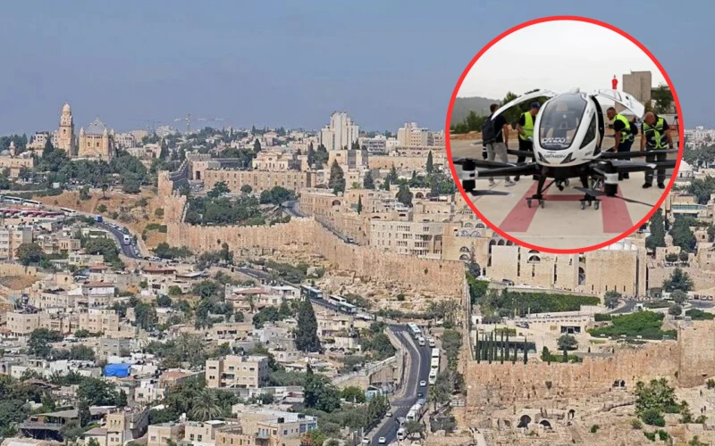 Taxis Aéreos Sobrevuelan Jerusalén en Prueba Piloto