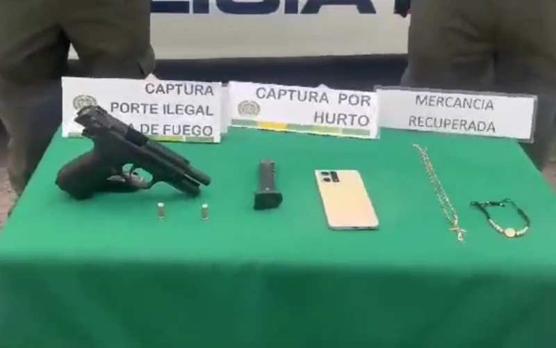 Detenido Hombre por Hurto y Porte Ilegal de Armas.