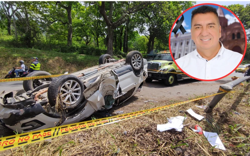 Concejal Aldemar Maldonado muere tras grave choque en autopista Piedecuesta.