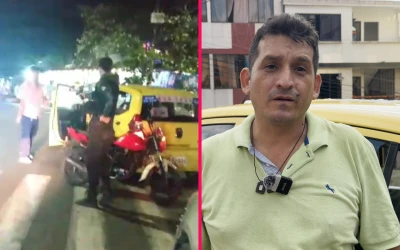 Los detalles del violento enfrentamiento entre un taxista y un guardia informal en Floridablanca: Habla el taxista.