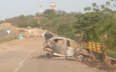 Fatal accidente cerca a Bucaramanga deja mujer fallecida y a dos hijos heridos.