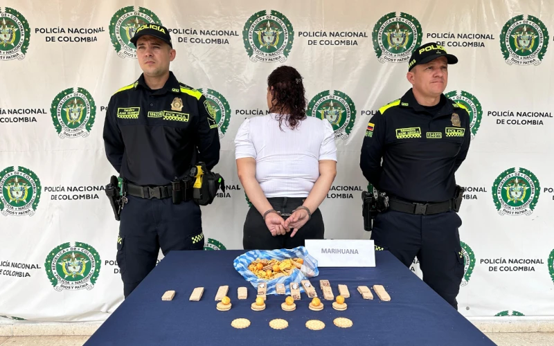 Capturada mujer por esconder droga en alimentos