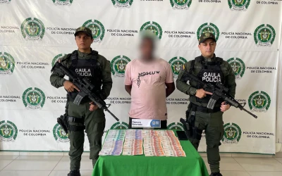 Policía captura a extorcionista en el centro de Bucaramanga