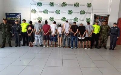 Policía desarticula a "Los Areneros", grupo dedicado al narcotráfico en Girón