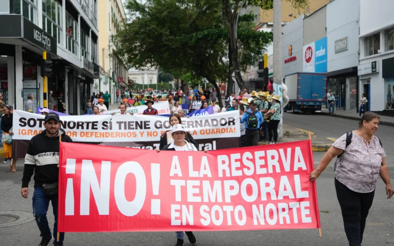 Protesta en Bucaramanga contra zona de reserva impuesta por el Ministerio de Ambiente