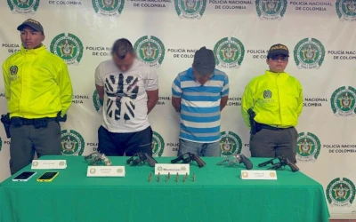 Capturados dos hombres que alquilaban armas a bandas criminales en Bucaramanga