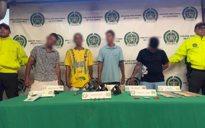 Capturados cuatro miembros de ¨Los Costeños¨en Bucaramanga en operativo contra el crimen organizado