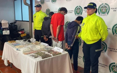 Tres capturados por homicidio y narcotráfico en Bucaramanga