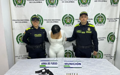 Capturan a mujer armada tras atraco en el parque las Cigarras en Bucaramanga