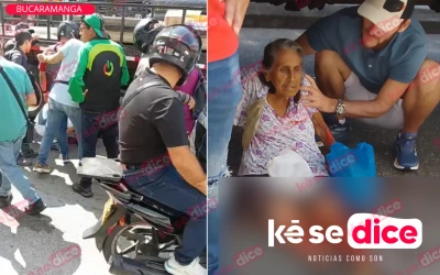Camión le destrozó las piernas a una abuelita en Bucaramanga