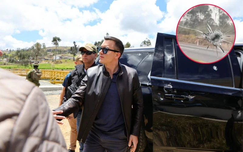 “Nos emboscaron”: Daniel Noboa sale ileso de un ataque en medio de protestas