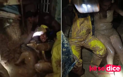Dramático rescate de una pareja atrapada entre el lodo en Barrancabermeja