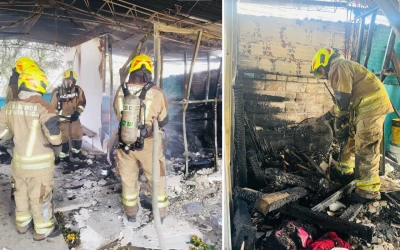 El fuego devoró parte de una vivienda en San Francisco