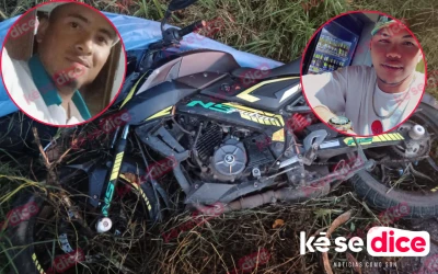 Dos obreros murieron en un accidente de moto camino a su trabajo en la Mesa de Los Santos