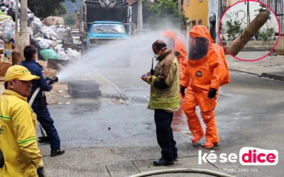 Cilindro tóxico puso en alerta a todo un barrio en Bucaramanga