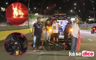 Jairo contó dos choques y una moto en llamas en el viaducto