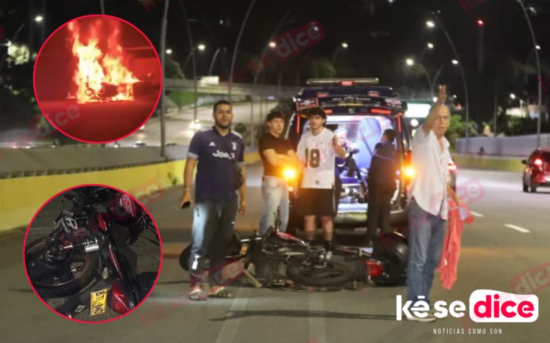 Jairo contó dos choques y una moto en llamas en el viaducto