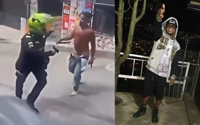 Policía abatió a un sujeto que lo persiguió con un cuchillo