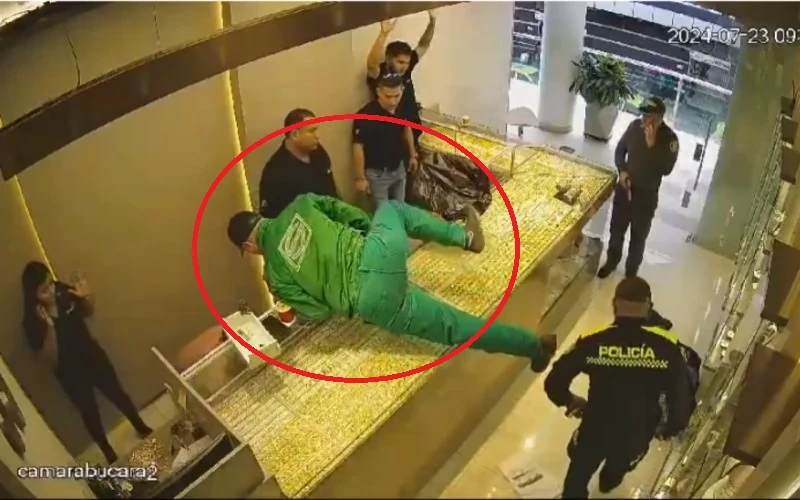 Cayó el 'mensajero' durante el asalto a una joyería en Bucaramanga