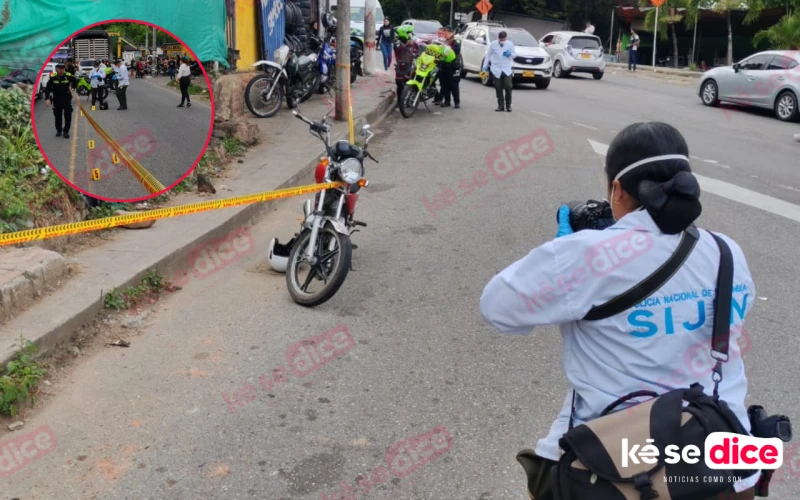 Sicarios asesinan a motociclista en plena vía del sector Colseguros Norte