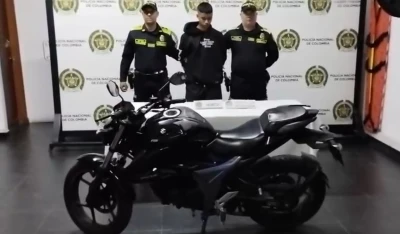 Persecución en Girón: cae ladrón de moto minutos después del atraco
