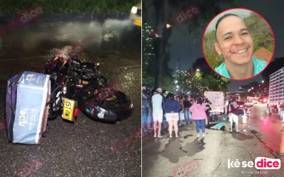 Una trampa en la vía cobró la vida de un domiciliario en Papi Quiero Piña