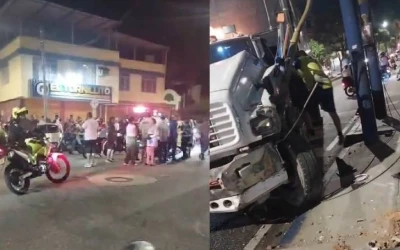 Noche de pánico en Bucaramanga: Camión sin frenos dejó nueve heridos