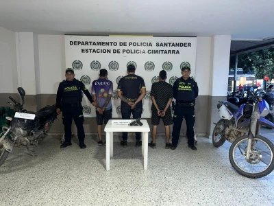 Policía capturó a tres sujetos que le dispararon a un hombre, en Santander