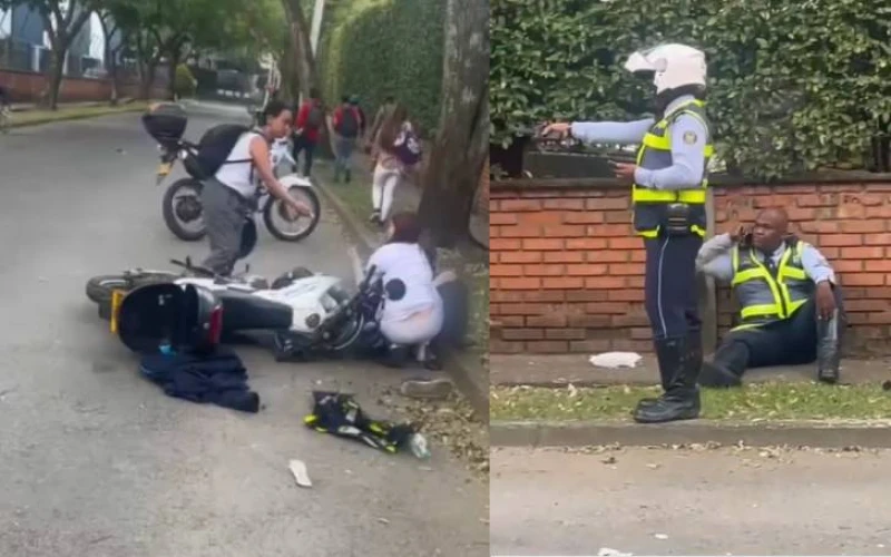 Tras omitir señal de parar, Motociclista murió al ser derribado por agente de tránsito