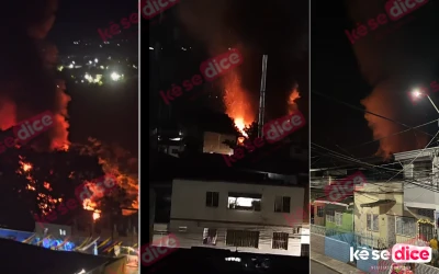 Voraz incendio mantiene en alerta a familias del asentamiento 12 de Octubre en Bucaramanga