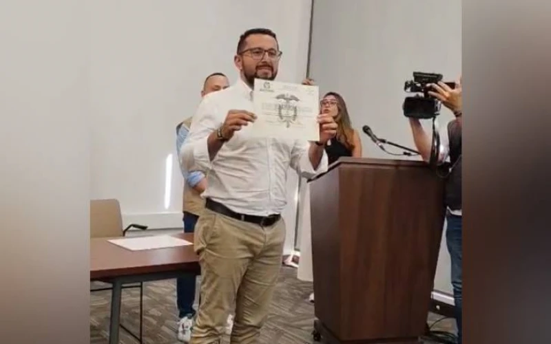 Cristian Portilla recibió la credencial que lo acredita como alcalde de Bucaramanga
