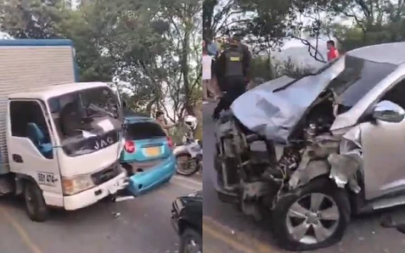 Fuerte accidente generó caos vehicular en el norte de Bucaramanga