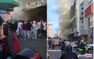 El fuego madrugó al comercio y sembró pánico en el centro de Bucaramanga