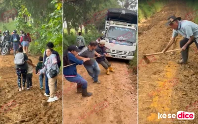 Entre barro y cuerdas: así sobreviven los campesinos en la vía rural entre Los Santos y Piedecuesta