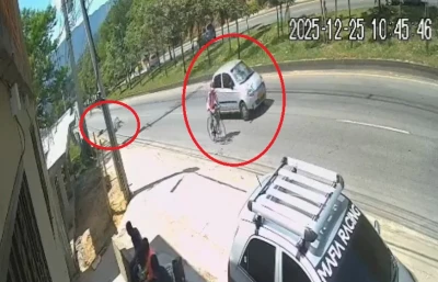 Apareció el carro 'fantasma' que arrolló a un ciclista en Bucaramanga