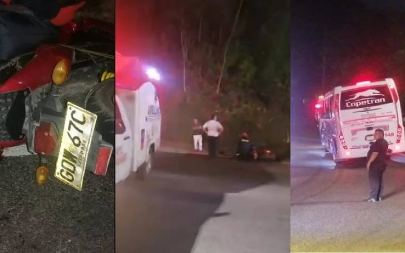 Murió en Bucaramanga motociclista que se accidentó con un bus de Copetran