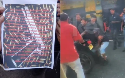 Balearon a dos hombres y les dejaron un panfleto en Bucaramanga