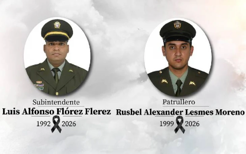 Dos policías fueron asesinados en una emboscada de las Disisdencias de las Farc