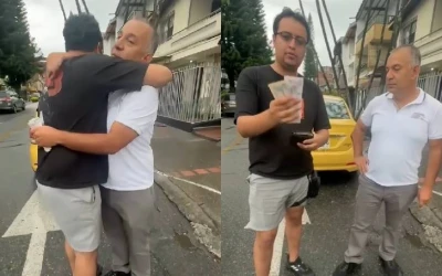 Taxista devolvió $2 millones y medio que dejó olvidados un pasajero
