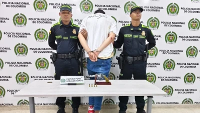 Lo agarraron con tremendo 'fierro' por las calles de Zapamanga, en Floridablanca