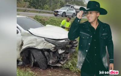 Sebastián Ayala, otro cantante de música popular, sufrió fuerte accidente en carretera
